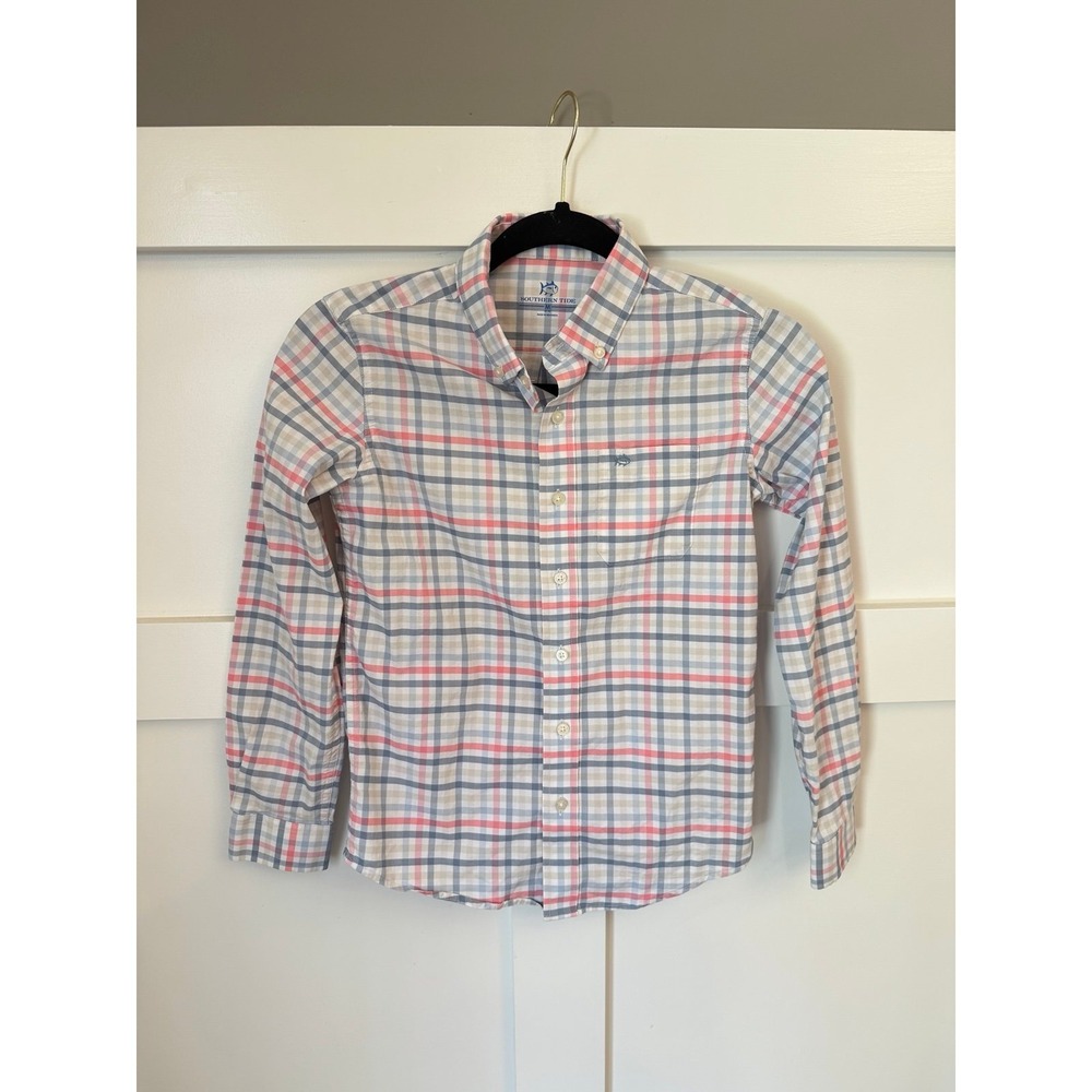 Southern‎ Tide boys medium button front long sleeve EUC